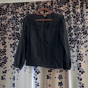 J. Crew Dark Blue Blouse